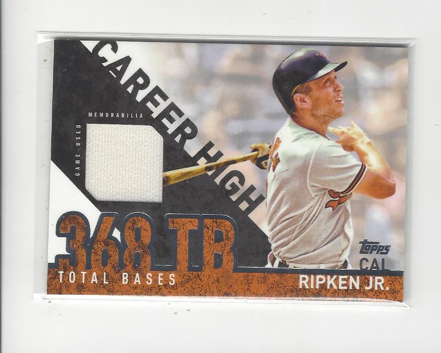 2002 E-X Cal Ripken Jr. Gold Game Essentials Game Used Jersey Card #24