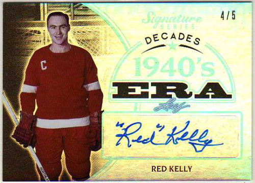2015-16 Leaf Signature Series Decades Autographs Blue #SDRK1 Red Kelly/5