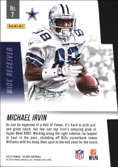 2015 Score Playmakers Desert Camo #7 Michael Irvin