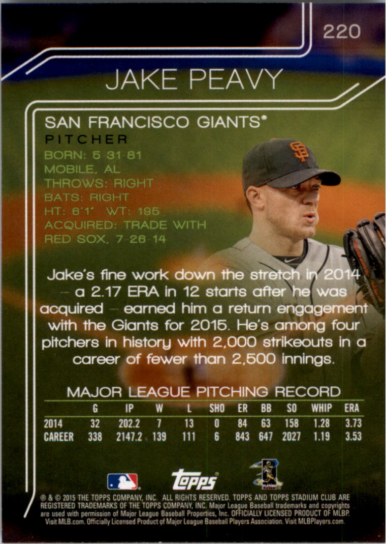 2015 Stadium Club Baseball 201-300 YOU PICK - Picture 25 of 118