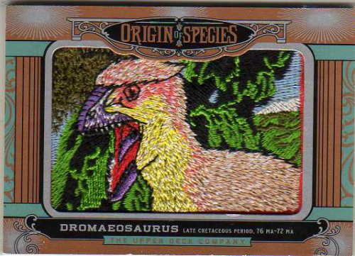 2014 Upper Deck Goodwin Champions Origin of Species Patches #OS146 Dromaeosaurus