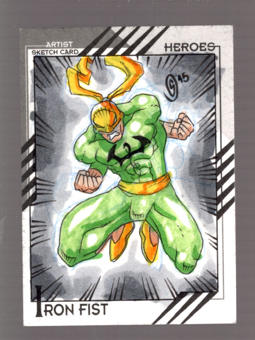 2015 Fleer Retro Marvel Base Sketches #28 Iron Fist