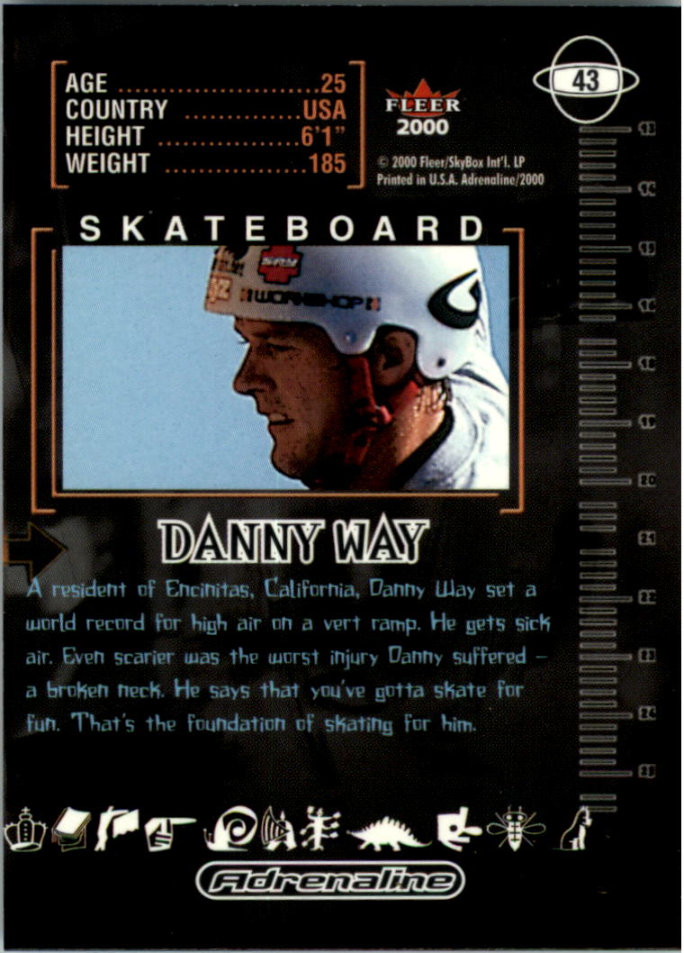2000 Fleer Adrenaline #43 Danny Way back image