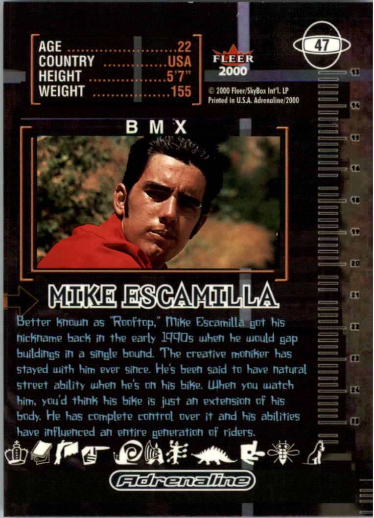 2000 Fleer Adrenaline #47 Mike Escamilla back image