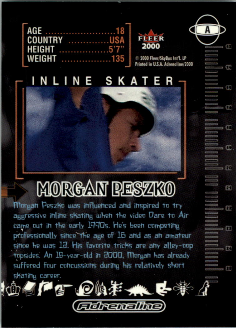 2000 Fleer Adrenaline Autographs #43 Morgan Peszko back image