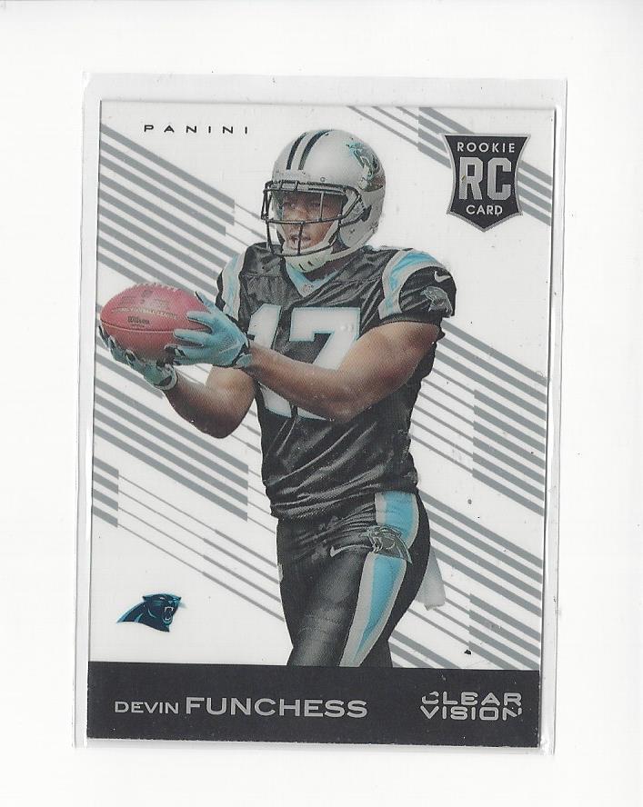 2015 Panini Clear Vision #120A Devin Funchess RC/(Catching ball)