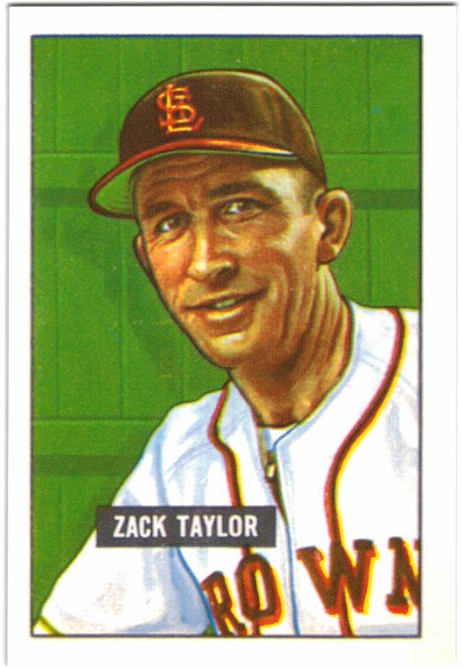 1986 Card Collectors Company '51 Bowman Reprints #315 Zack Taylor MG