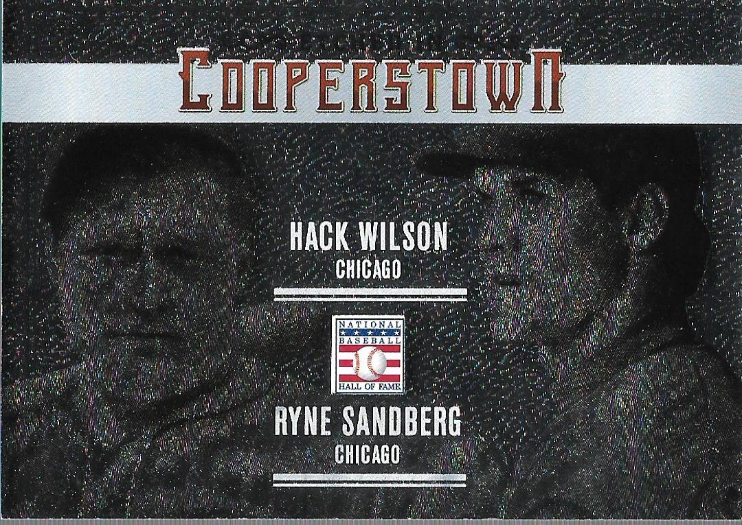 2015 Panini Cooperstown Etched in Cooperstown Dual Silver #17 Hack Wilson/Ryne Sandberg