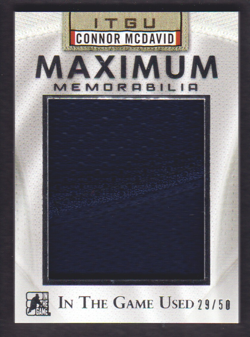 2015-16 ITG Used Maximum Memorabilia Silver #MMCMD1 Connor McDavid/50