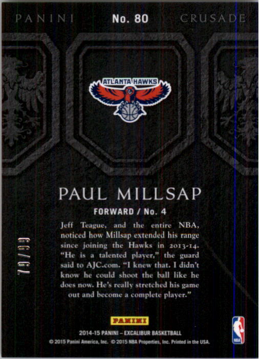 2014-15 Panini Excalibur Crusade Red #80 Paul Millsap