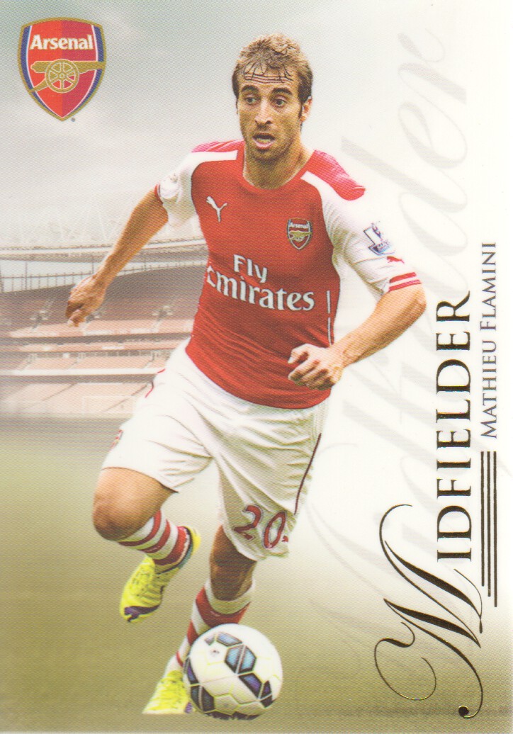 2014-15 Arsenal Futera Premium #17 Mathieu Flamini