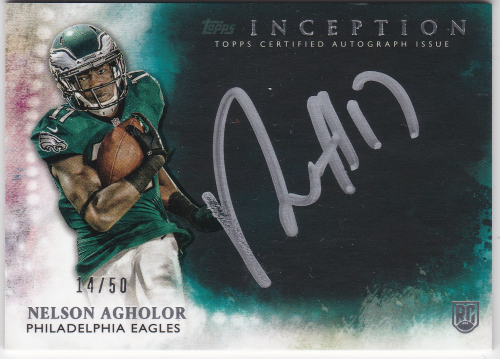 2015 Topps Inception Silver Signings #SSNA Nelson Agholor