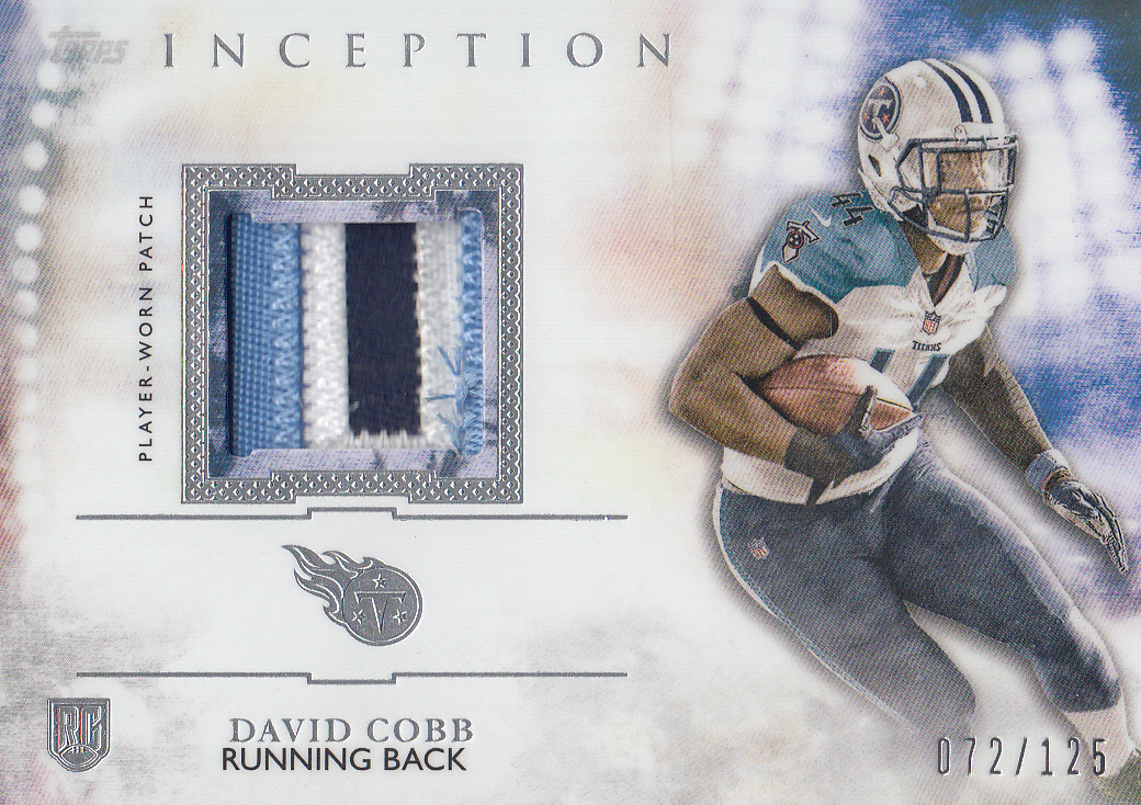 2015 Topps Inception Rookie Relics Patch #RPDC David Cobb