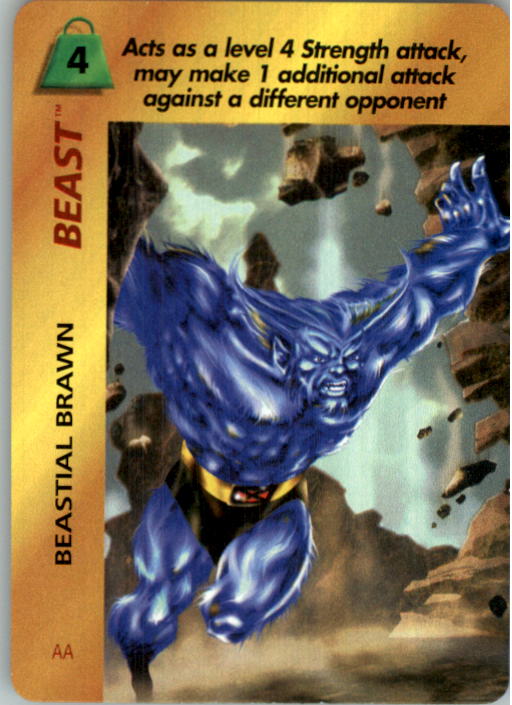 1995 Marvel OverPower #45 Beast - Beastial Brawn C