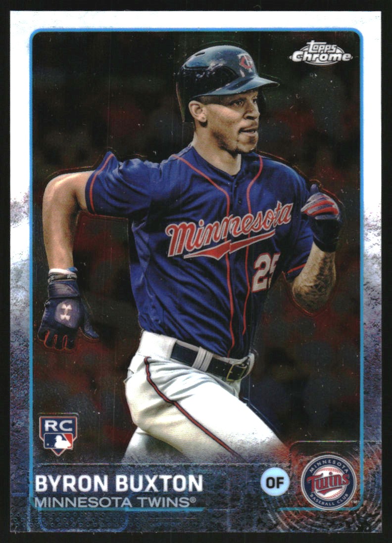 2015 Topps Chrome #203 Byron Buxton SP Rookie Card. rookie card picture