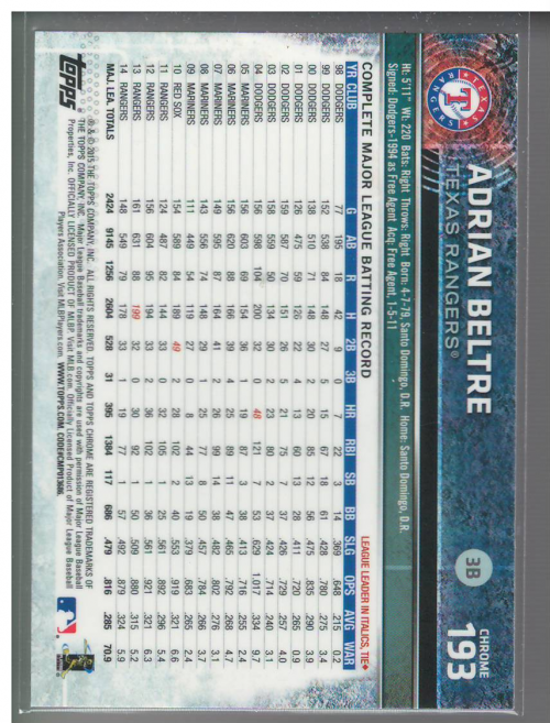 B3948- 2015 Topps Chrome BB Card #s 1-200 +Rookies -You Pick- 15+ FREE US SHIP - Picture 405 of 409
