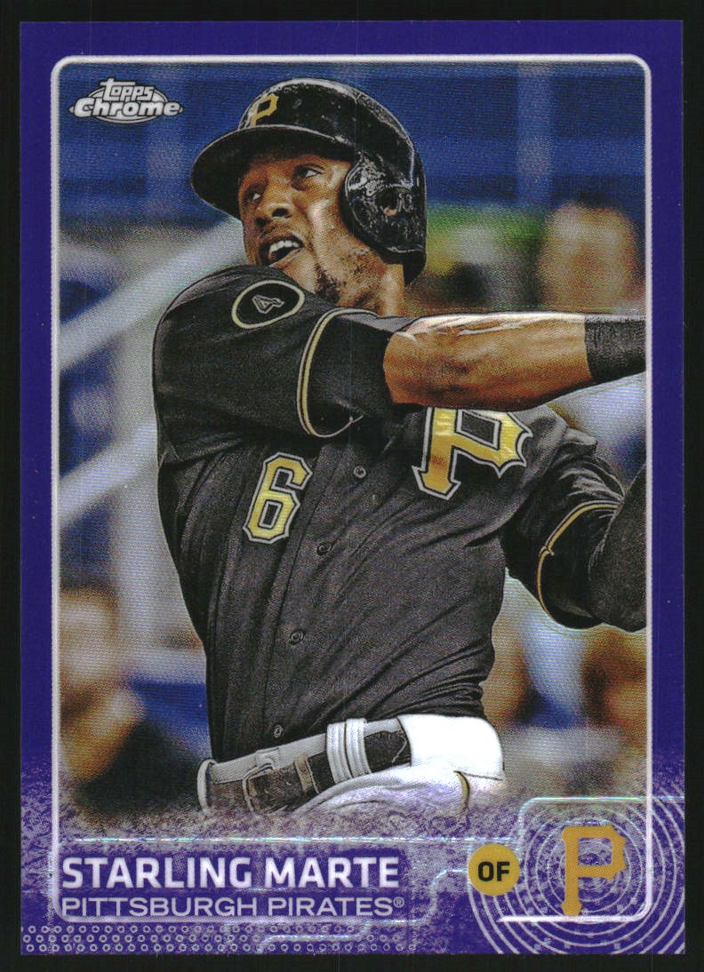 2015 Topps Chrome Purple Refractors #5 Starling Marte