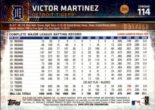 B3948- 2015 Topps Chrome BB Card #s 1-200 +Rookies -You Pick- 15+ FREE US SHIP - Picture 367 of 409