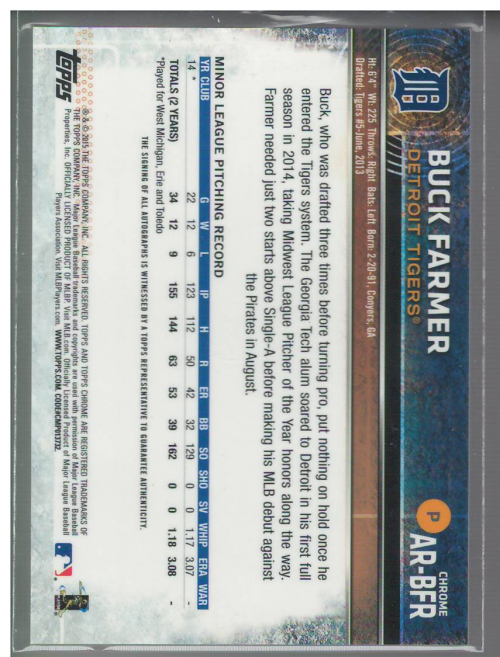 B3948- 2015 Topps Chrome BB Card #s 1-200 +Rookies -You Pick- 15+ FREE US SHIP - Picture 407 of 409