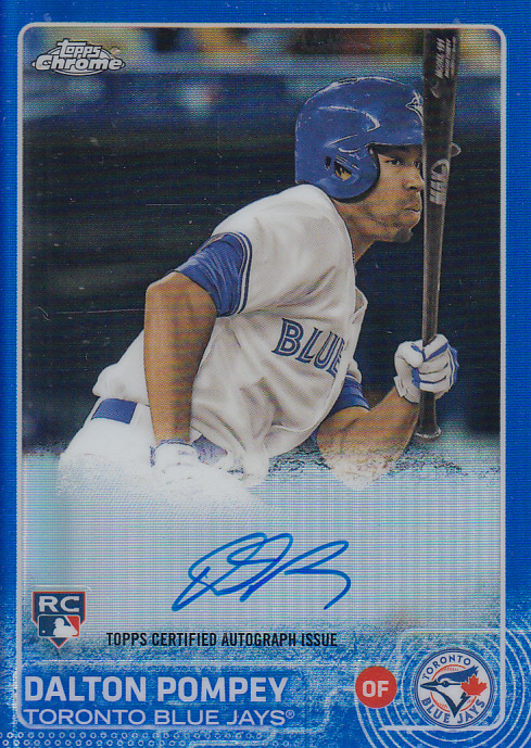 2015 Topps Chrome Rookie Autographs Blue Refractors #ARDP Dalton Pompey