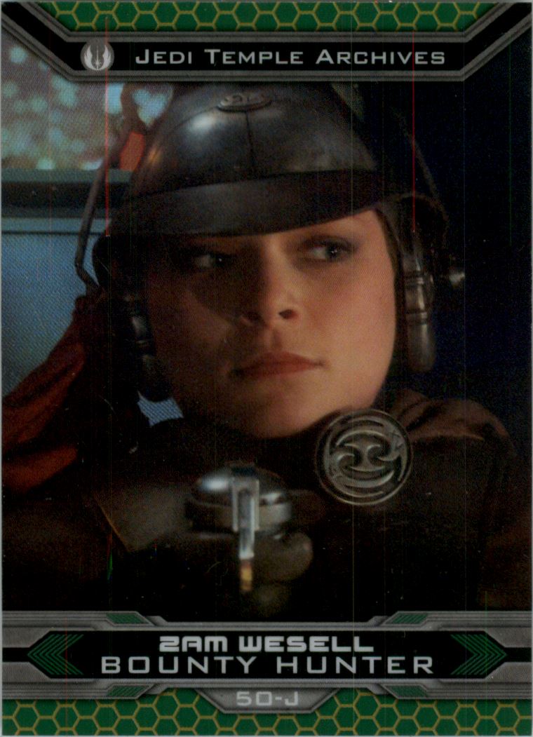 2015 Topps Chrome Star Wars Perspectives Jedi vs. Sith Gold Refractors #50J Zam Wesell