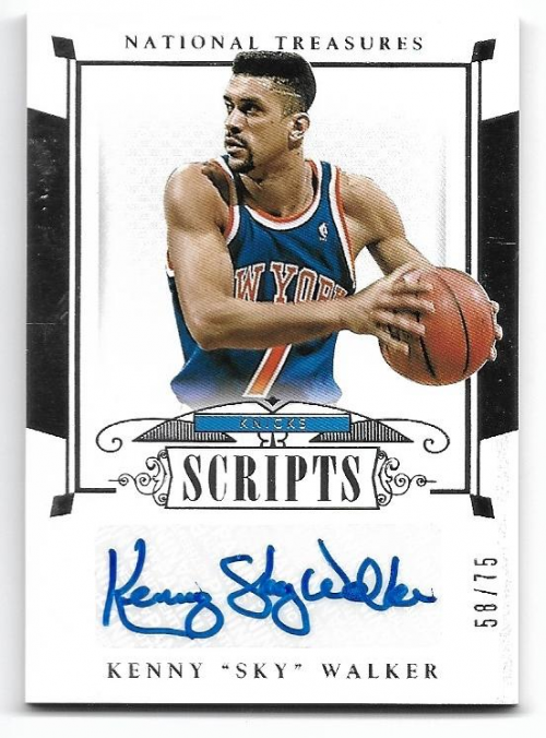 2014-15 Panini National Treasures Scripts #SCKW Kenny Sky Walker/75