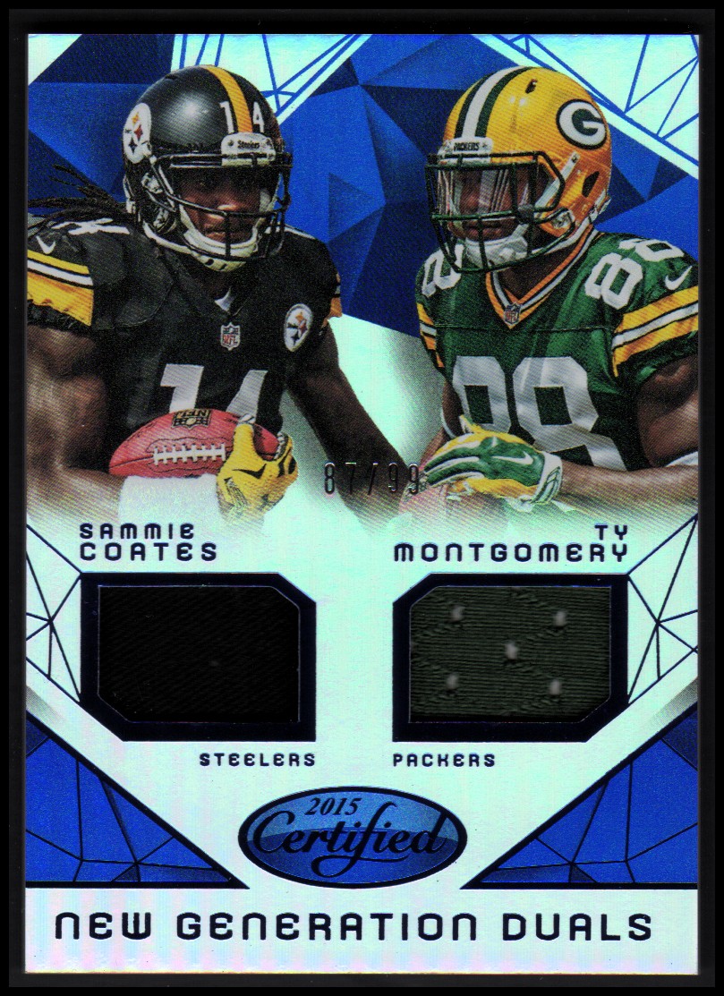 2015 Certified New Generation Dual Jerseys Mirror Blue #NGWR1 Sammie Coates/Ty Montgomery