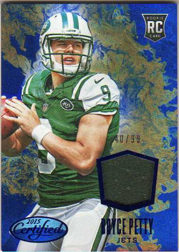 2015 Certified Scorching Swatches Mirror Blue #SSBP Bryce Petty