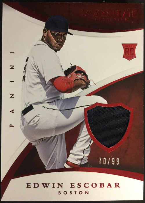 2015 Immaculate Collection Immaculate Swatches #55 Edwin Escobar/99