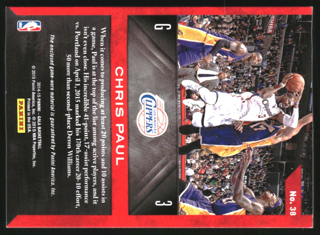 2014-15 Panini Gala Main Attraction Memorabilia #38 Chris Paul/35