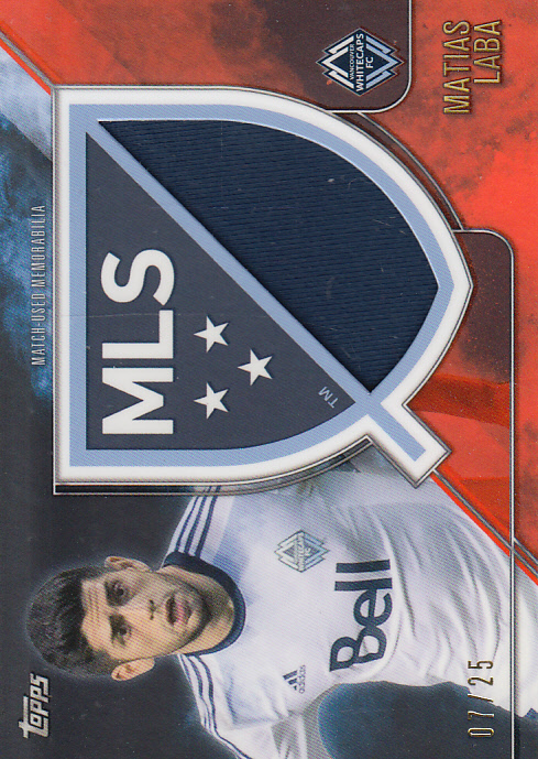 2015 Topps Apex MLS Crest Relics Orange #CJRML Matias Laba