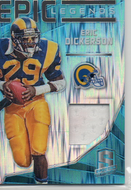 2015 Panini Spectra Epic Legends Materials Neon Blue #LMED Eric Dickerson/50