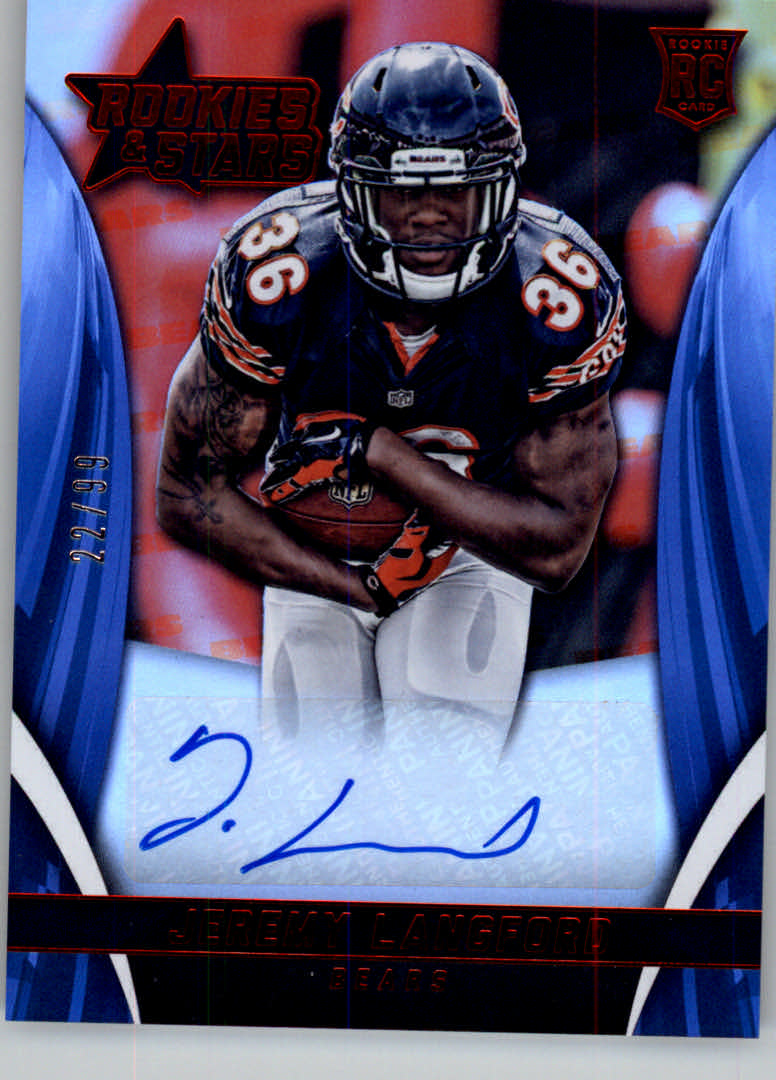 2015 Rookies and Stars Longevity Rookie Signatures Team Name #48 Jeremy Langford/99