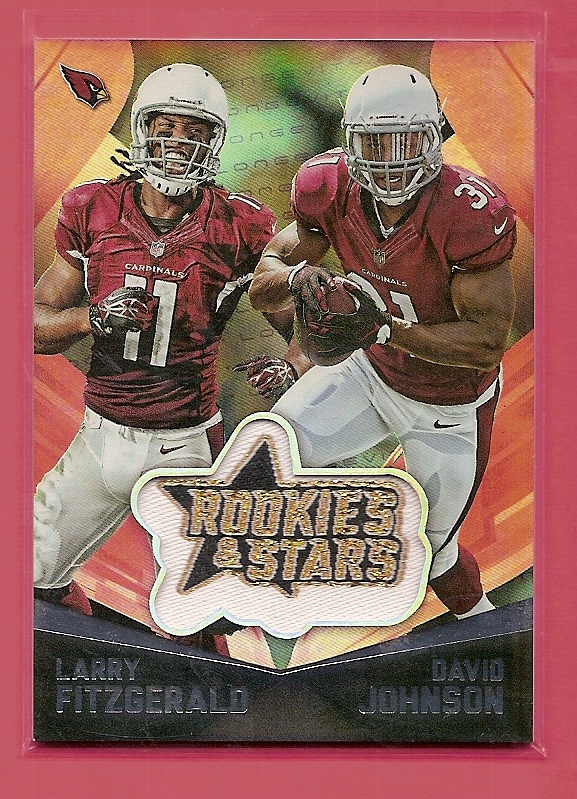 2015 Rookies and Stars Longevity Embroidered Patches #17 David Johnson/Larry Fitzgerald