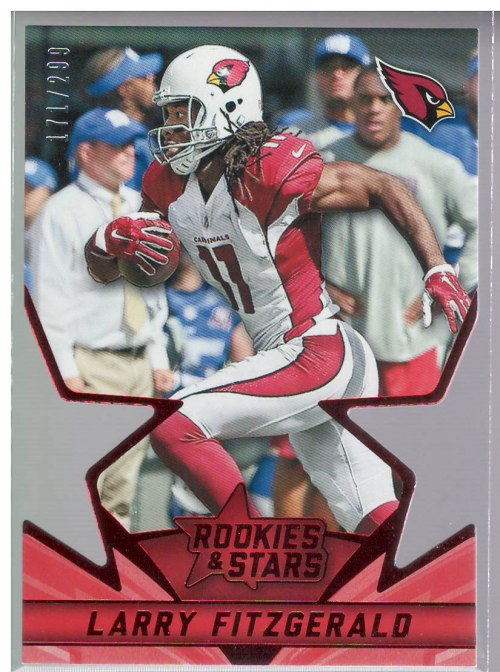 2015 Rookies and Stars Star Studded Die Cuts Red #7 Larry Fitzgerald