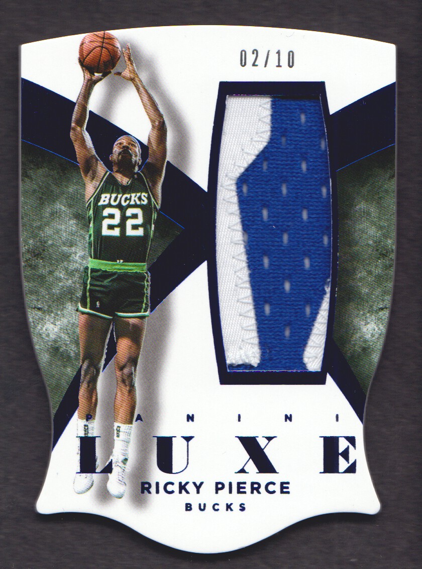 2014-15 Panini Luxe Memorabilia Die Cuts Prime Blue #20 Ricky Pierce/10