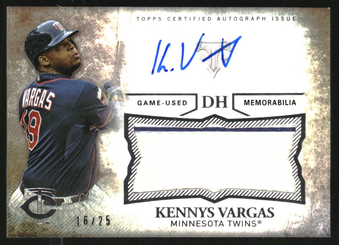 2015 Topps Triple Threads Unity Relic Autographs Gold #UAJRKV Kennys Vargas