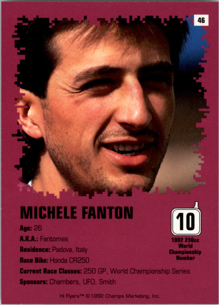 1992 Champ s Hi Flyers Motocross 46 Michele Fanton NM MT