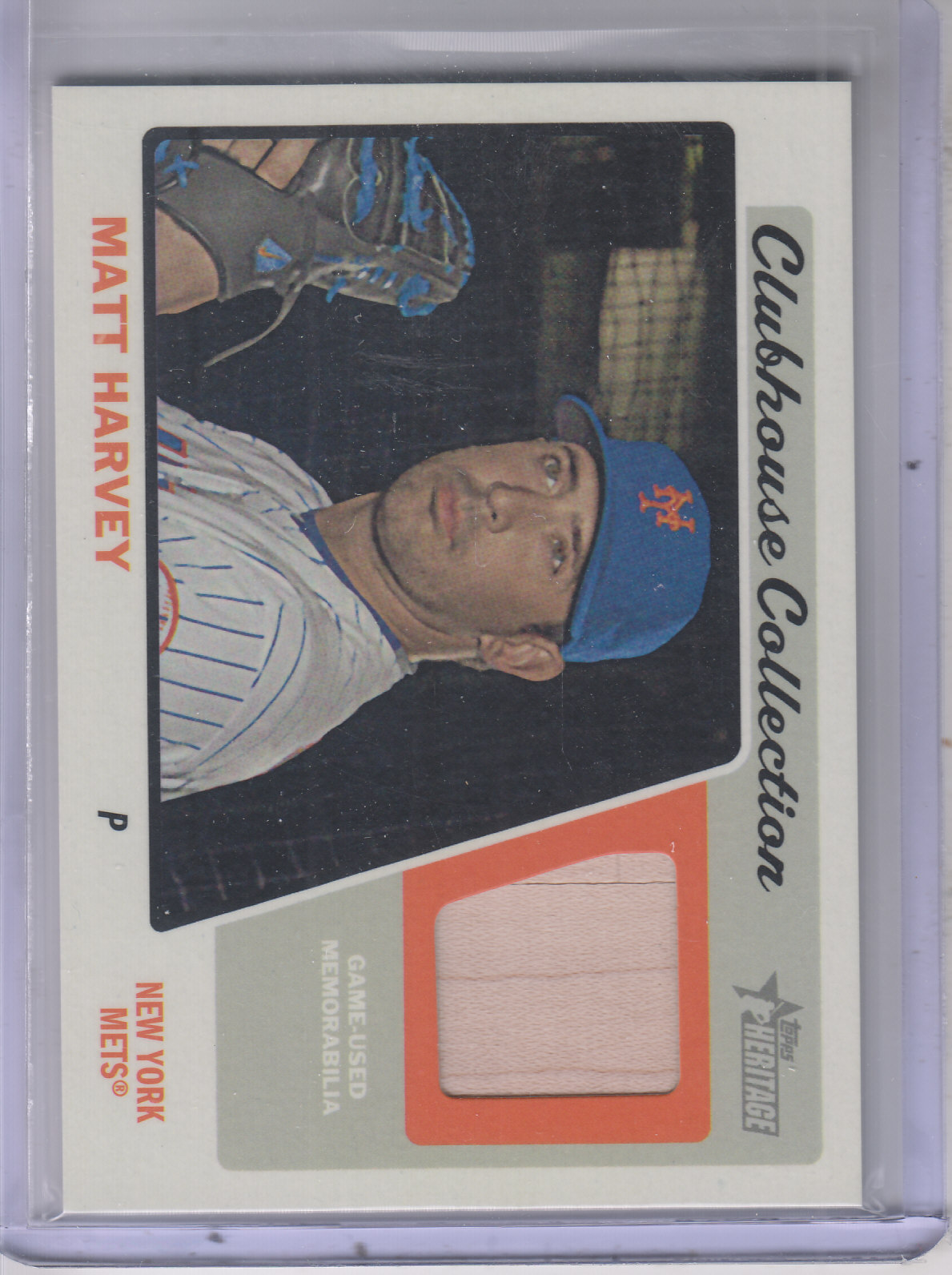 2015 Topps Heritage Clubhouse Collection Relics #CCRMH Matt Harvey HN