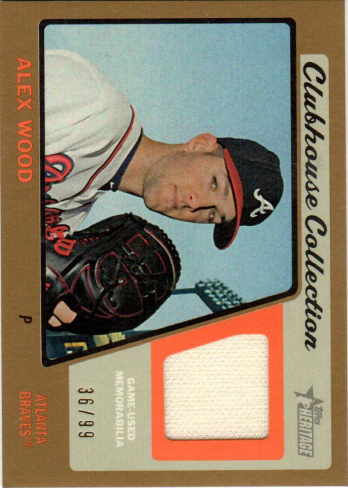 2015 Topps Heritage Clubhouse Collection Relics Gold #CCRAW Alex Wood HN