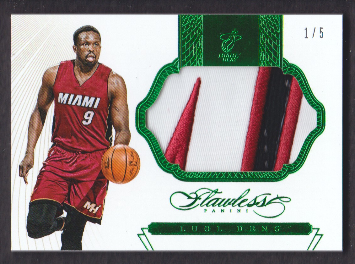 2014-15 Panini Flawless Patches Emerald #20 Luol Deng