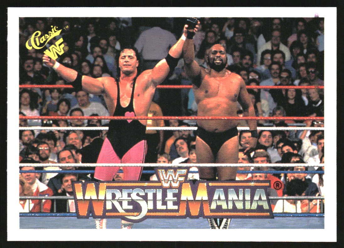 1990 Classic WWF History of WrestleMania Trademark #70 Bret Hit Man Hart/Bad News Brown