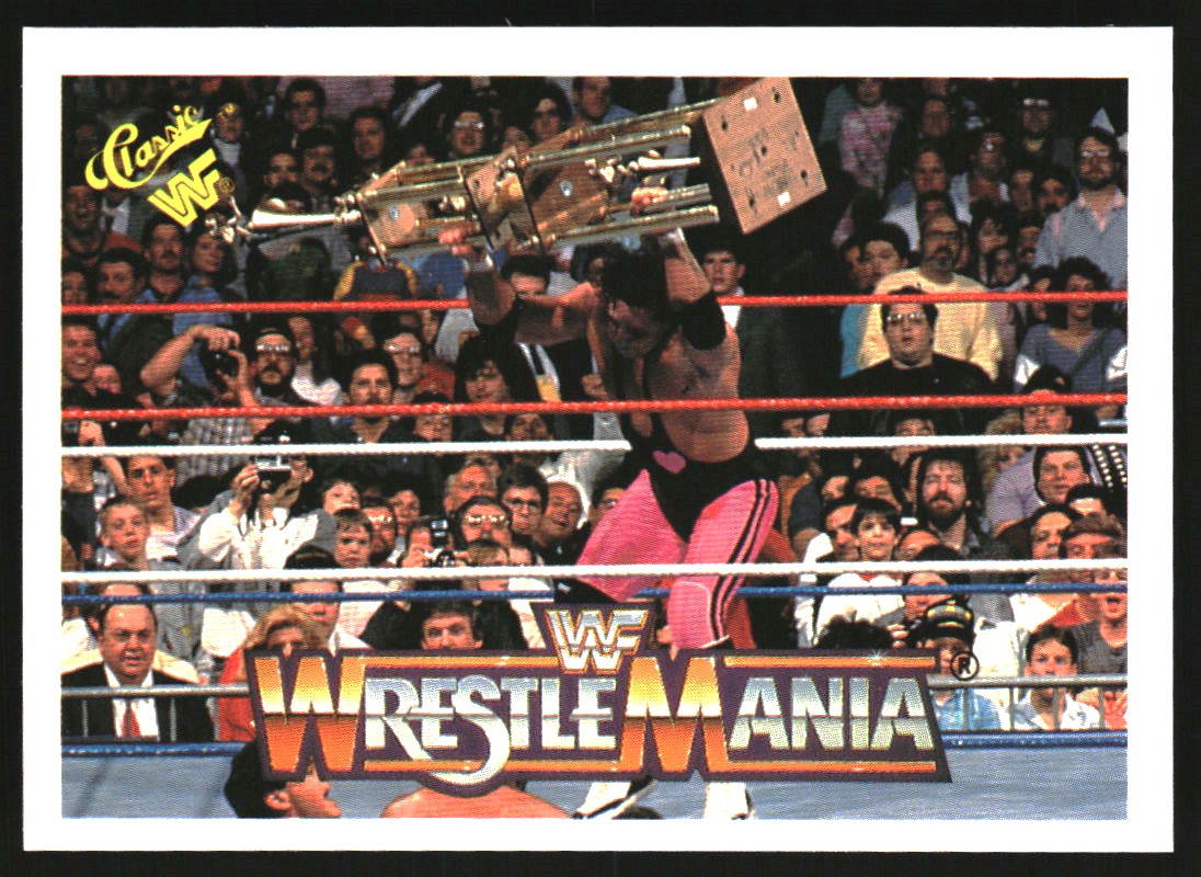 1990 Classic WWF History of WrestleMania Trademark #71 Bret Hit Man Hart/Bad News Brown