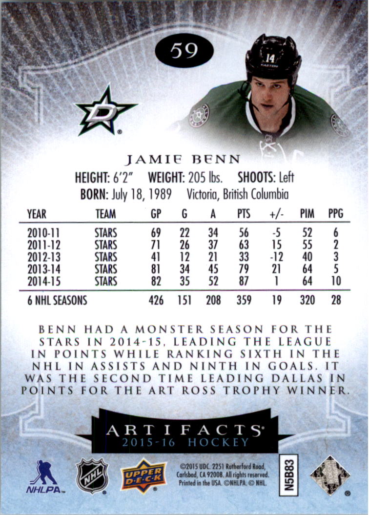 2015-16 Artifacts Hockey Card Pick (Base)