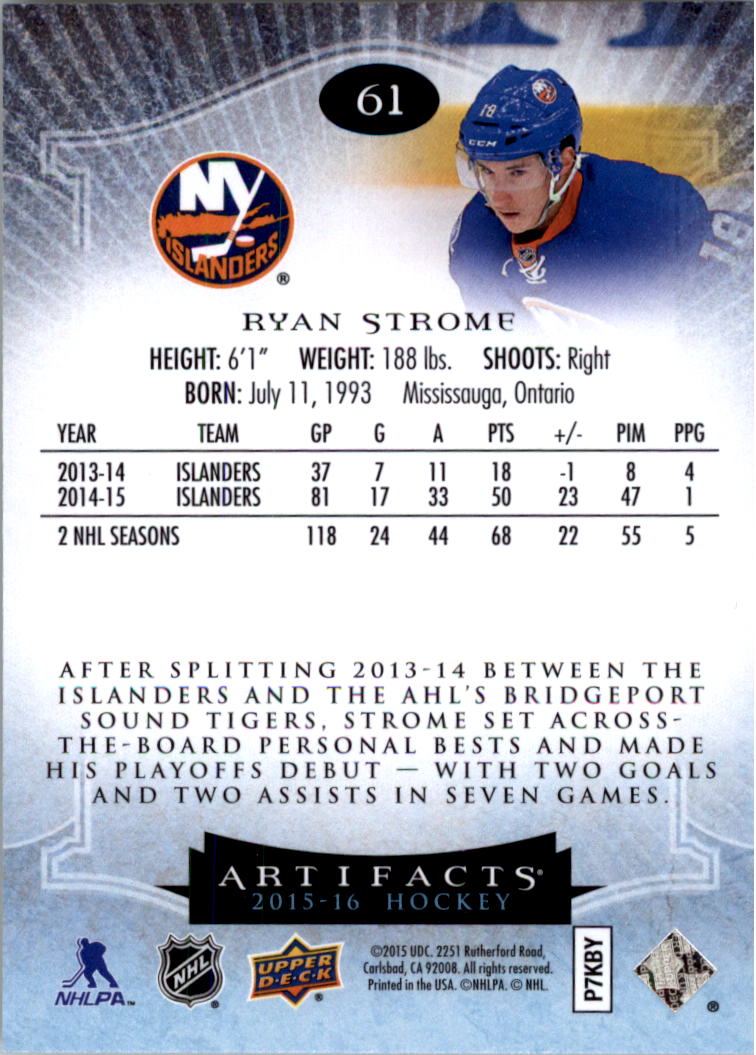 2015-16 Artifacts Hockey Card Pick (Base)