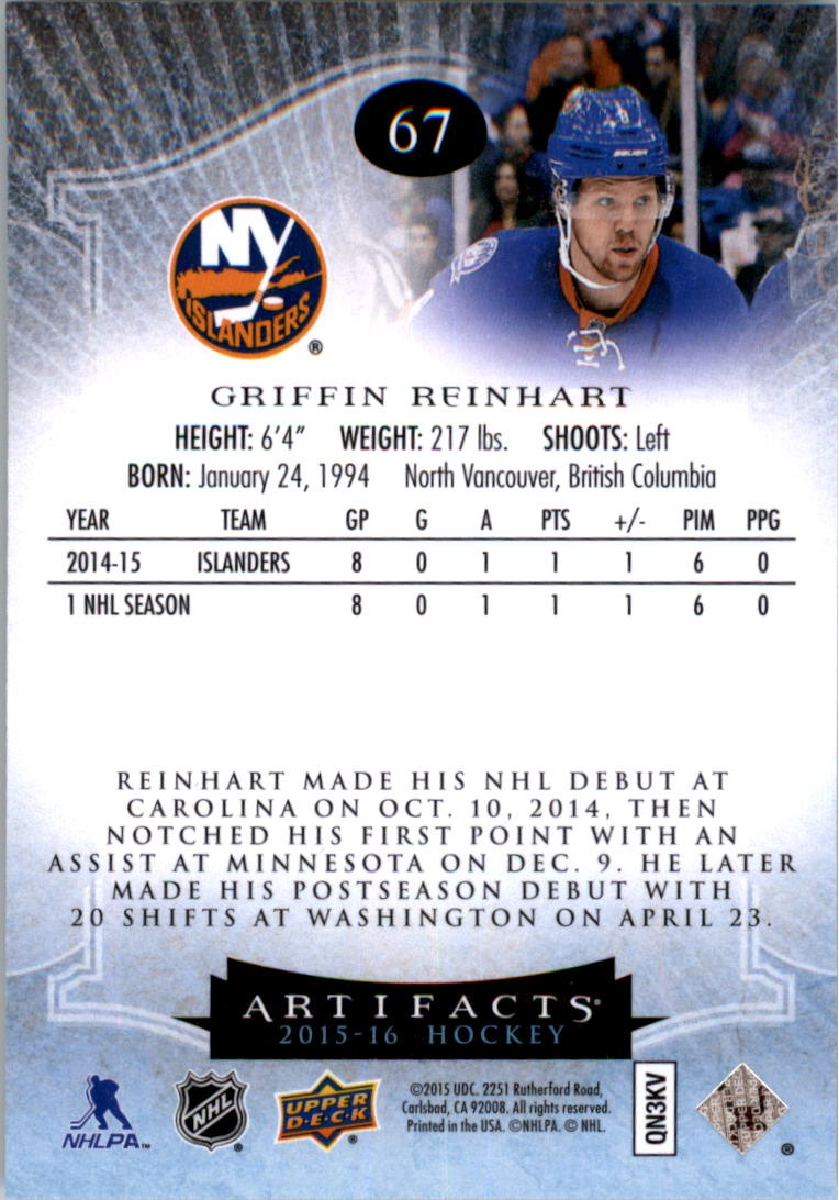 2015-16 Artifacts Hockey Card Pick (Base)