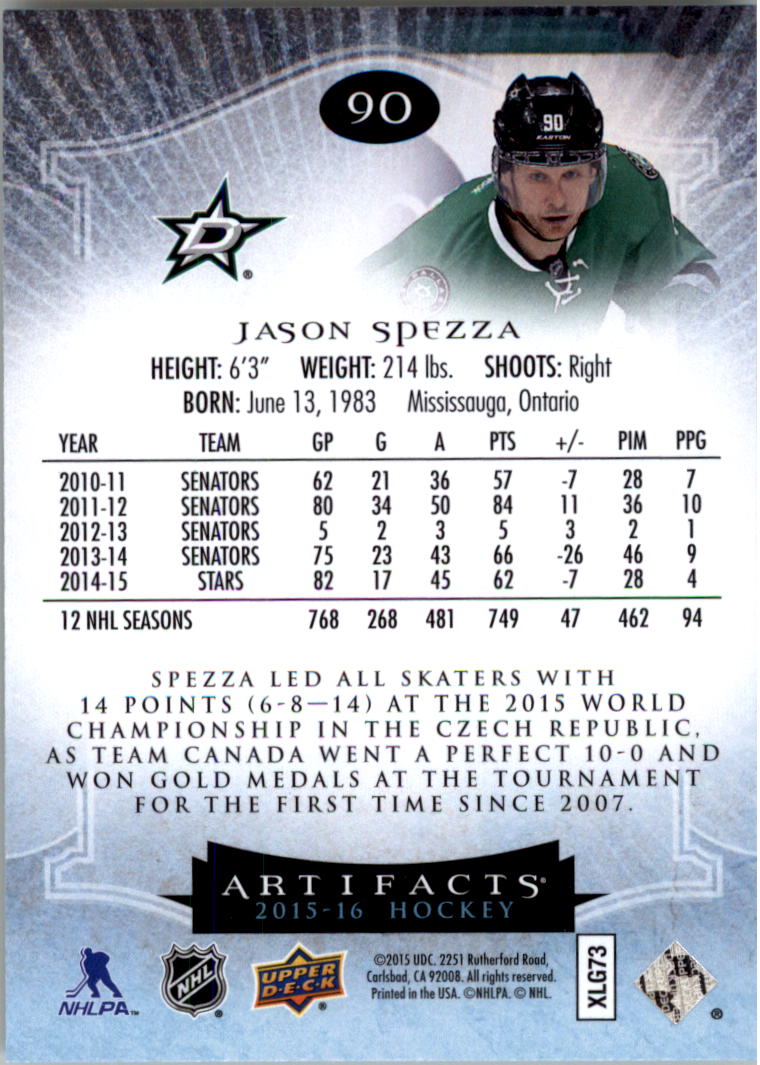 2015-16 Artifacts Hockey Card Pick (Base)