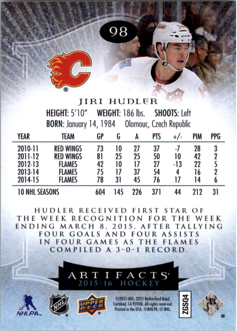 2015-16 Artifacts Hockey Card Pick (Base)