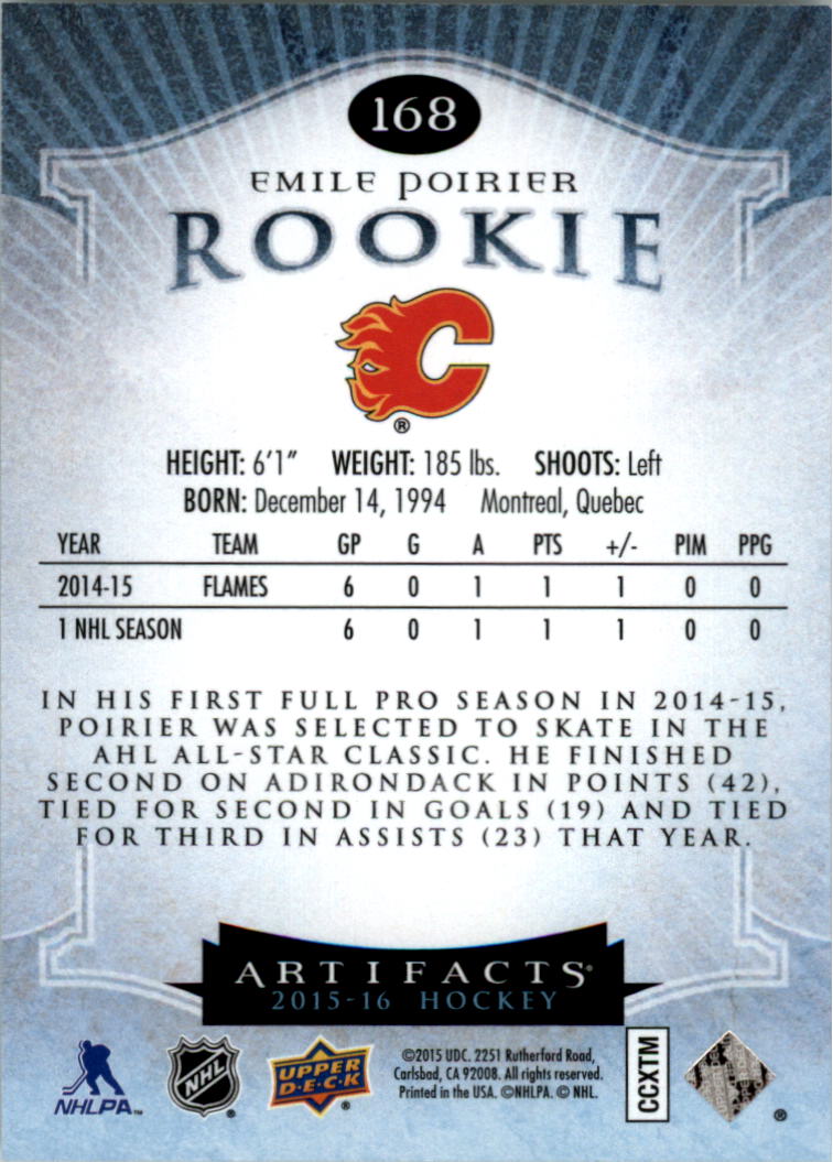 2015-16 Artifacts Hockey Card Pick (Base)