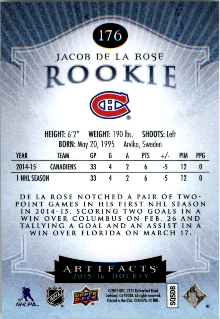 2015-16 Artifacts Hockey Card Pick (Base)